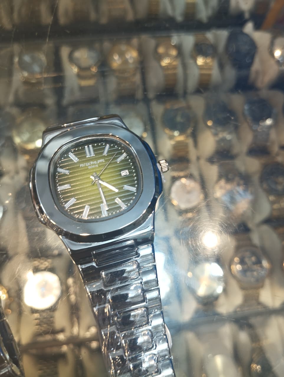 Patek Philippe Nautilus First Copy - Silver Chain With Brown Dial