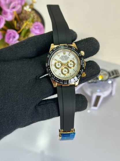 Daytona White & Gold Dial Multi Functional