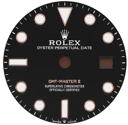 GMT Master II Black Dial (Rose Gold + Black)