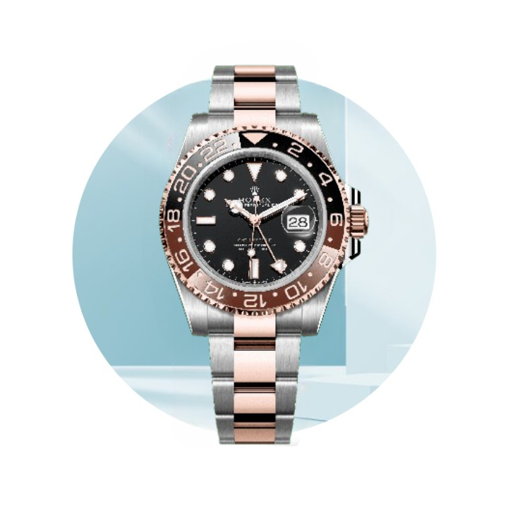 GMT Master II Black Dial (Rose Gold + Black)